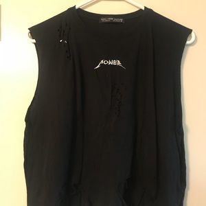 Distressed Workout Top